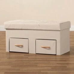 Gerwin Wood 2 Drawer Storage Ottoman - Baxton Studio Beige/oak Brown 25 Gerwin Wood 2 Drawer Storage Ottoman - Baxton Studio Beige/oak Brown -Ottomans Official Shop unnamed file 9625