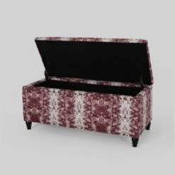 Brantwood Storage Ottoman Tie Dye Mauve - Christopher Knight Home -Ottomans Official Shop unnamed file 9632
