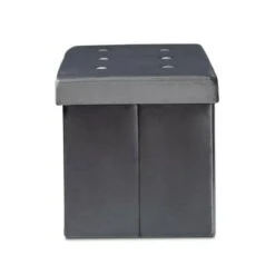 Castel Velvet Fabric Upholstered Wood Storage Ottoman - Baxton Studio Navy Blue -Ottomans Official Shop unnamed file 9635