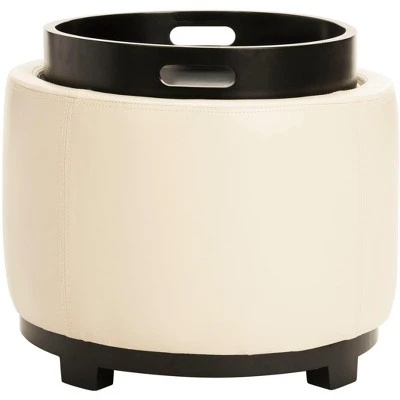 Round Storage Tray Ottoman - Safavieh 5 Round Storage Tray Ottoman - Safavieh - Image 3