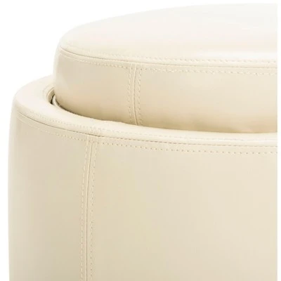 Round Storage Tray Ottoman - Safavieh 8 Round Storage Tray Ottoman - Safavieh - Image 6