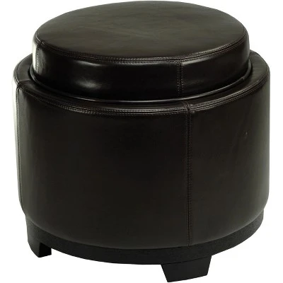 Round Storage Tray Ottoman - Safavieh 12 Round Storage Tray Ottoman - Safavieh - Image 10