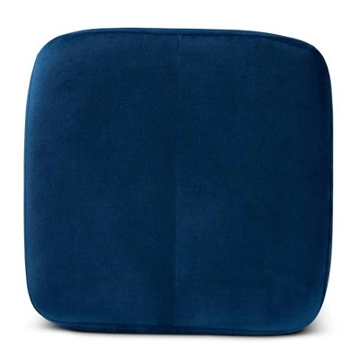 Aleron Velvet Metal Storage Ottoman - Baxton Studio Blue/gold 6 Aleron Velvet Metal Storage Ottoman - Baxton Studio Blue/gold - Image 4