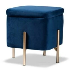 Aleron Velvet Metal Storage Ottoman - Baxton Studio Blue/gold 21 Aleron Velvet Metal Storage Ottoman - Baxton Studio Blue/gold -Ottomans Official Shop unnamed file 9676