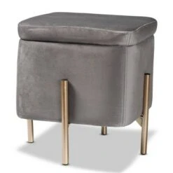 Aleron Velvet Metal Storage Ottoman - Baxton Studio Blue/gold 22 Aleron Velvet Metal Storage Ottoman - Baxton Studio Blue/gold -Ottomans Official Shop unnamed file 9677