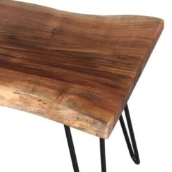 Alaterre Furniture Hairpin Natural Brown Live Edge Wood with Metal Bench -Ottomans Official Shop unnamed file 968