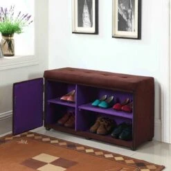 Shoe Storage Ottoman 18" - Brown - Ore International 7 Shoe Storage Ottoman 18" - Brown - Ore International -Ottomans Official Shop unnamed file 9692