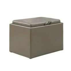 Breighton Home Accent Storage Ottoman - Convenience Concepts Gray -Ottomans Official Shop unnamed file 9722