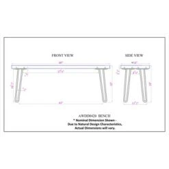 Alaterre Furniture Hairpin Natural Brown Live Edge Wood with Metal Bench -Ottomans Official Shop unnamed file 973