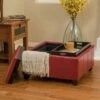 Mansfield Faux Leather Tray Top Storage Ottoman - Christopher Knight Home Gray -Ottomans Official Shop unnamed file 9749