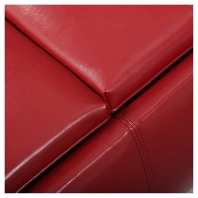 Mansfield Faux Leather Tray Top Storage Ottoman - Christopher Knight Home Gray 4 Mansfield Faux Leather Tray Top Storage Ottoman - Christopher Knight Home Gray - Image 2