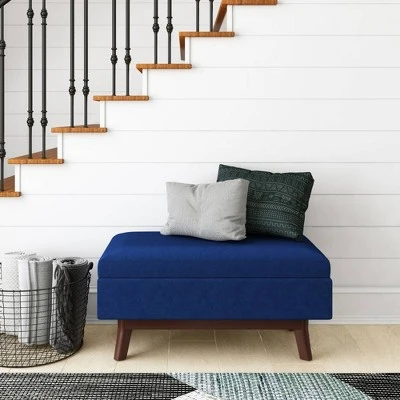 Ethan Small Rectangular Storage Ottoman Blue - WyndenHall 4 Ethan Small Rectangular Storage Ottoman Blue - WyndenHall - Image 2