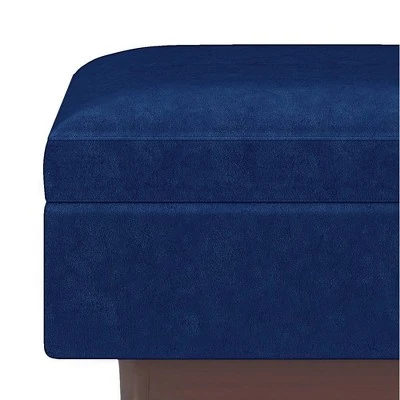 Ethan Small Rectangular Storage Ottoman Blue - WyndenHall 5 Ethan Small Rectangular Storage Ottoman Blue - WyndenHall - Image 3