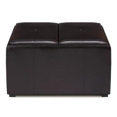 Franklin Small Coffee Table Storage Ottoman Tanners Brown - WyndenHall 8 Franklin Small Coffee Table Storage Ottoman Tanners Brown - WyndenHall - Image 6