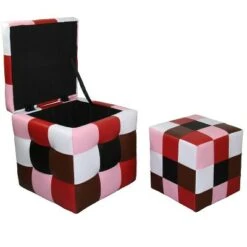 Block Storage Ottoman with 1 Seating - Ore International Black