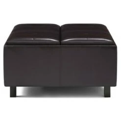 Karis Square Coffee Table Storage Ottoman Tanners Brown - WyndenHall -Ottomans Official Shop unnamed file 9822
