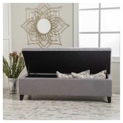 Gable Storage Ottoman - Light Gray - Christopher Knight Home 3 Gable Storage Ottoman - Light Gray - Christopher Knight Home