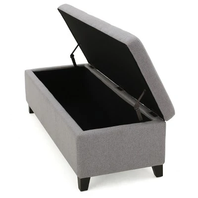 Gable Storage Ottoman - Light Gray - Christopher Knight Home 4 Gable Storage Ottoman - Light Gray - Christopher Knight Home - Image 2