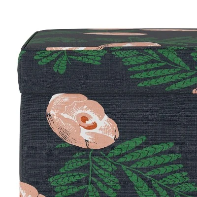 Pattern Fairland Square Storage Ottoman Indigo Floral - Threshold™ 4 Pattern Fairland Square Storage Ottoman Indigo Floral - Threshold™ - Image 2