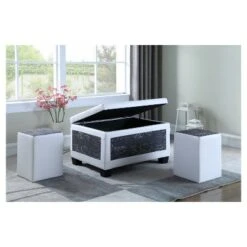 Old World Storage Ottoman with 2 Seats - Navy - Ore International 7 Old World Storage Ottoman with 2 Seats - Navy - Ore International -Ottomans Official Shop unnamed file 9854