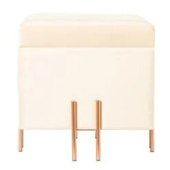 Fabulaxe Square Velvet Storage Ottoman with Gold Legs -Ottomans Official Shop unnamed file 9875