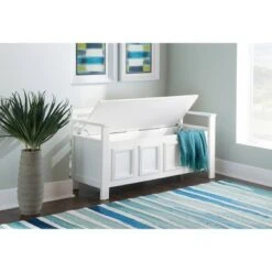 Laredo Storage Bench White - Linon -Ottomans Official Shop unnamed file 988