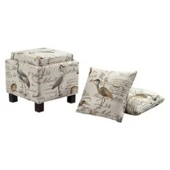 Madison Park Shelly Square Storage Ottoman with Pillows Red -Ottomans Official Shop unnamed file 9890