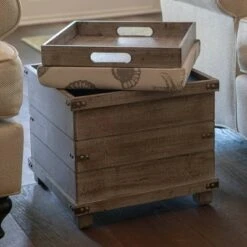 Decor Therapy Hadley Weathered Storage Ottoman - Décor Therapy Barnwood -Ottomans Official Shop unnamed file 9917