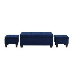 Everett Storage Ottoman Set - Picket House Furnishings Charcoal