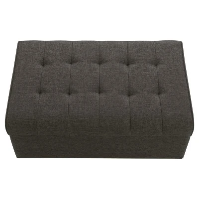 Room & Joy Eve Rectangular Linen Storage Ottoman Gray - Room & Joy 3 Room & Joy Eve Rectangular Linen Storage Ottoman Gray - Room & Joy