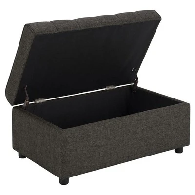 Room & Joy Eve Rectangular Linen Storage Ottoman Gray - Room & Joy 4 Room & Joy Eve Rectangular Linen Storage Ottoman Gray - Room & Joy - Image 2