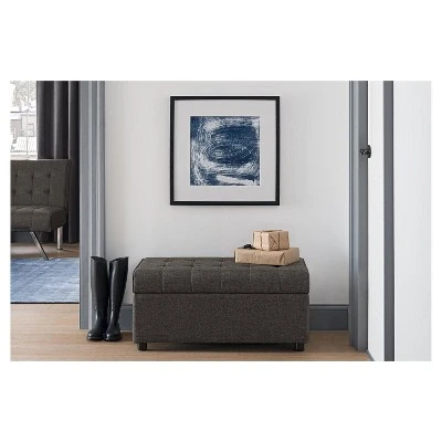 Room & Joy Eve Rectangular Linen Storage Ottoman Gray - Room & Joy 5 Room & Joy Eve Rectangular Linen Storage Ottoman Gray - Room & Joy - Image 3