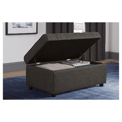Room & Joy Eve Rectangular Linen Storage Ottoman Gray - Room & Joy 6 Room & Joy Eve Rectangular Linen Storage Ottoman Gray - Room & Joy - Image 4