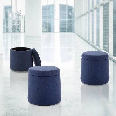 Rocking Stool Wobble Storage Ottoman - Seville Classics Midnight Blue 6 Rocking Stool Wobble Storage Ottoman - Seville Classics Midnight Blue - Image 4