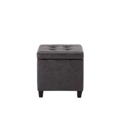 Square Button Tufted Storage Ottoman with Lift Off Lid - WOVENBYRD Pink Velvet -Ottomans Official Shop unnamed file 9976