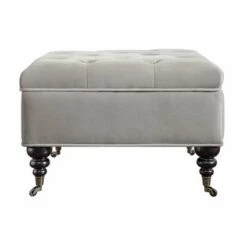 Abbot Square Tufted Ottoman with Storage and Casters - Serta Cobalt Blue -Ottomans Official Shop unnamed file 9988